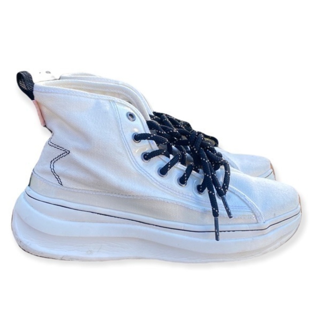 ZARA ECRU Combination HIGH TOP SNEAKERS Lace UP Size EU 33 YOUTH GIRLS